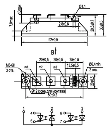 МТОТО4/3-80-11 модуль тиристорный фото 5