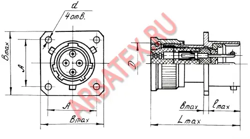 СНЦ23-19/22В-1-В вилка фото фото 3 СНЦ23-19/22В-1-В вилка Разъемы разное фото фото 3