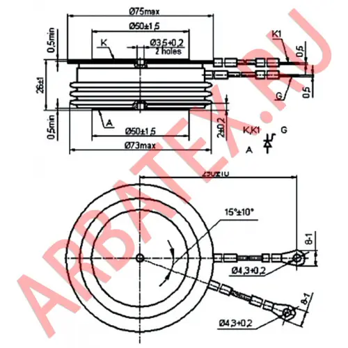 ТБ253-800-10 тиристор фото 3 ТБ253-800-10 тиристор фото 3