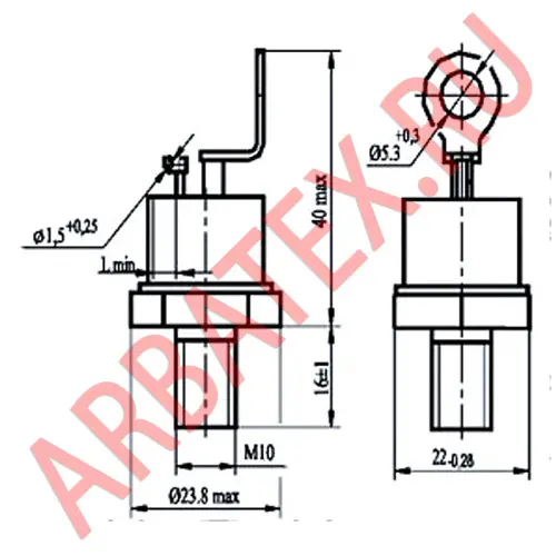 ТЗ142-80-10 тиристор фото 3