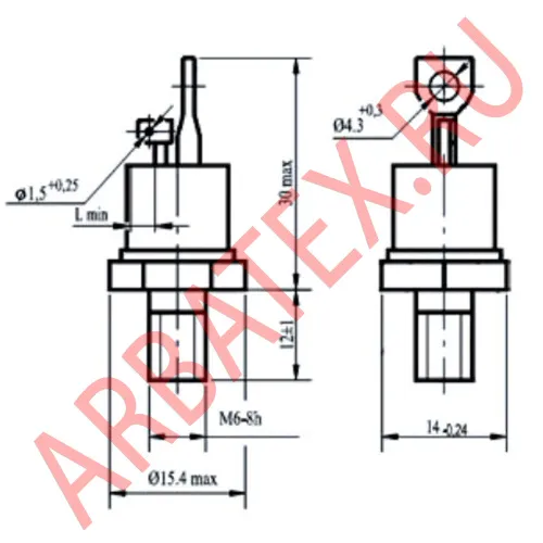 2Т122-25-10 тиристор фото 3 2Т122-25-10 тиристор фото 3