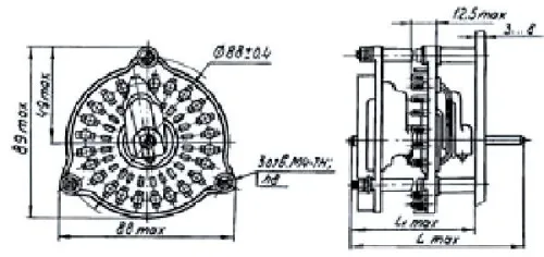 ПЩ-12П4Н2 переключатель щетоный фото 3 ПЩ-12П4Н2 переключатель щетоный фото 3