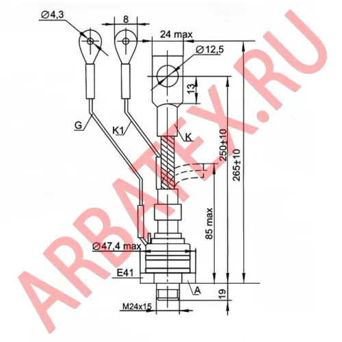 ТБ271-250-6-642 тиристор фото 3 ТБ271-250-6-642 тиристор фото 3